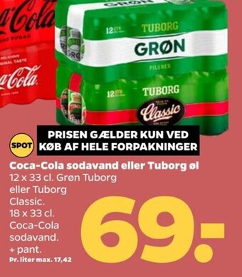 Netto Coca-Cola Sodavand eller Tuborg ol tilbud