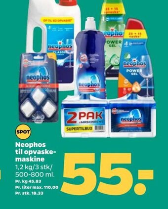 Neophos til opvaske-maskine