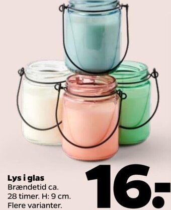 Lys i glas
