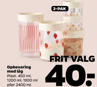 Opbevaring med låg