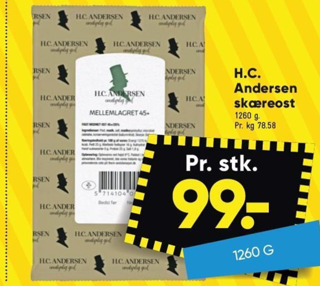 Bilka H.C. Andersen skæreost tilbud