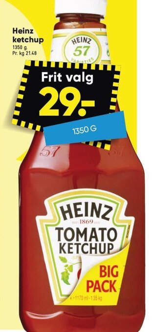 Bilka Heinz ketchup tilbud