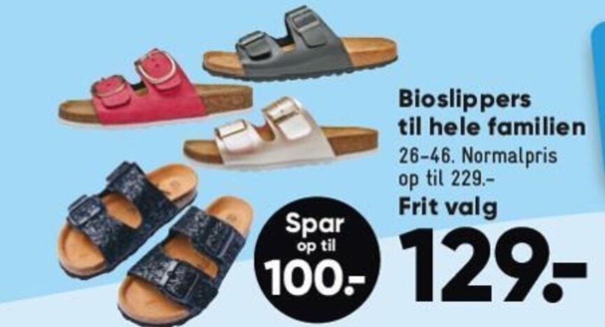 Bilka Bioslippers til hele familien tilbud