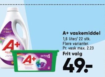 Bilka A+ vaskemiddel tilbud