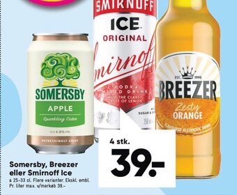 Bilka Somersby, Breezer eller Smirnoff Ice tilbud