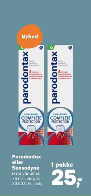 Kvickly Paradontax eller sensodyne tilbud