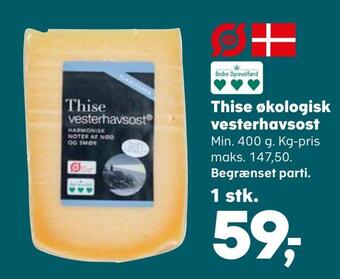 Kvickly Thise økologisk vesterhavsost tilbud