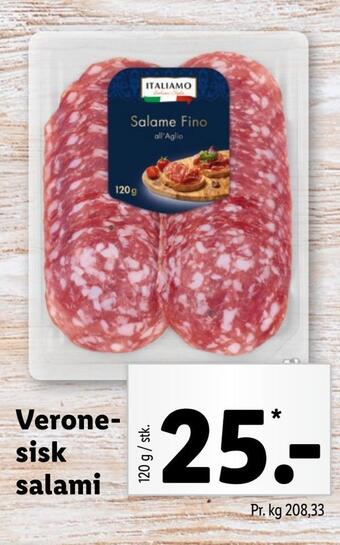 Lidl Veronesisk salami tilbud