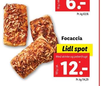Lidl Focaccia tilbud