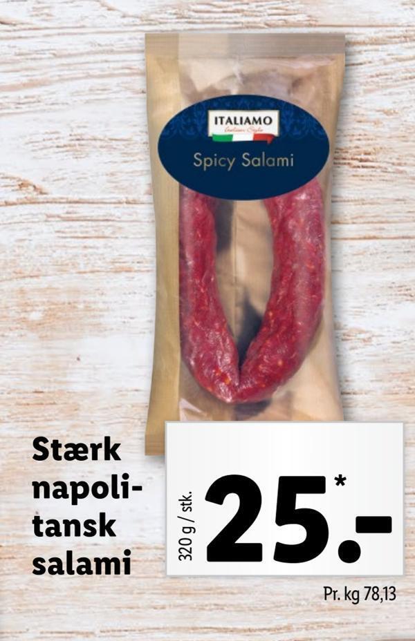 Lidl Stærk napolitansk salami tilbud