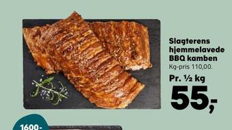 Kvickly Slagterens hjemmelavede bbq kamben tilbud