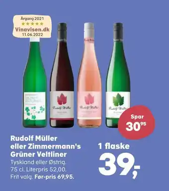 Kvickly Rudolf müller eller zimmermann's grüner veltliner tilbud