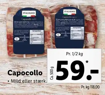 Lidl Capocollo tilbud