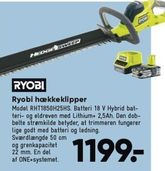Bilka Ryobi hækkeklipper tilbud