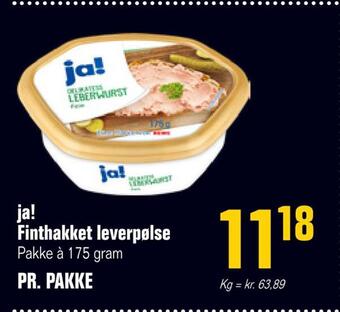 Ja! finthakket leverpølse