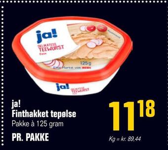 Ja! finthakket tepølse