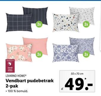 Lidl Vendbart pudebetræk 2-pak tilbud