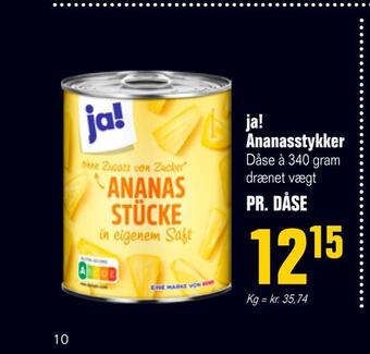 Poetzsch Padborg Ja! ananasstykker tilbud