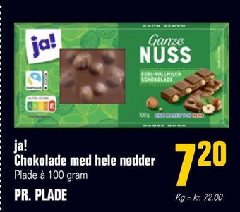 Poetzsch Padborg Ja! chokolade med hele nødder tilbud