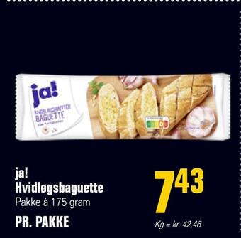 Ja! hvidløgsbaguette