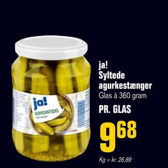 Ja! syltede agurkestænger