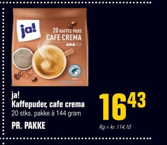 Poetzsch Padborg Ja! kaffepuder, cafe crema tilbud