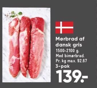 Bilka Mørbrad af dansk gris tilbud