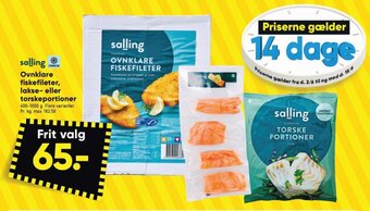 Bilka Ovnklare fiskefileter, lakse- eller torskeportioner tilbud