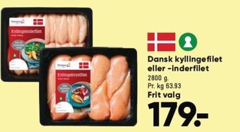 Bilka Dansk kyllingefilet eller -inderfilet tilbud