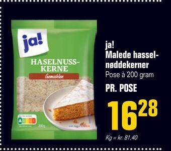 Ja! malede hasselnøddekerner