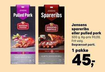 SuperBrugsen Jensens spareribs eller pulled pork tilbud