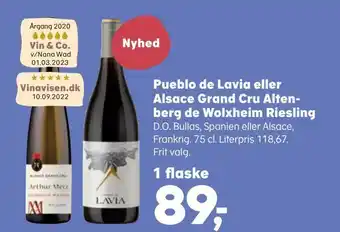SuperBrugsen Pueblo de lavia eller alsace grand cru alten berg de wolxheim riesling tilbud