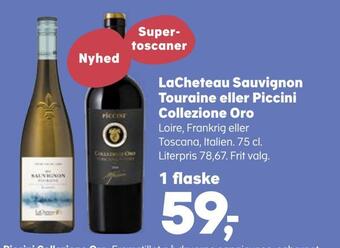 SuperBrugsen Lacheteau sauvignon touraine eller piccini collezione oro tilbud