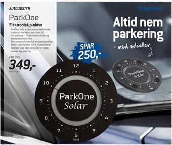 Thansen Elektronisk p-skive tilbud