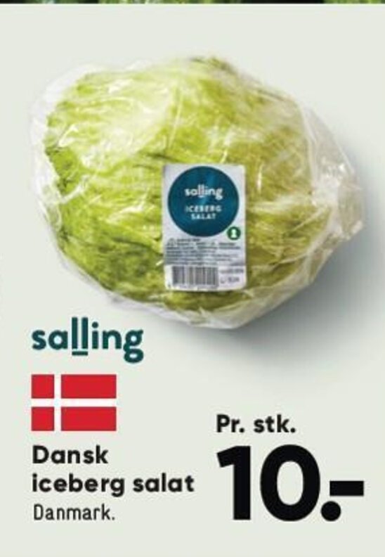 Bilka Dansk iceberg salat tilbud