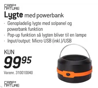 Thansen Lygte med powerbank tilbud
