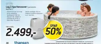 Lay-z-spa vancouver 5 personers