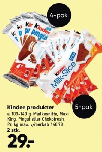 Kinder produkter
