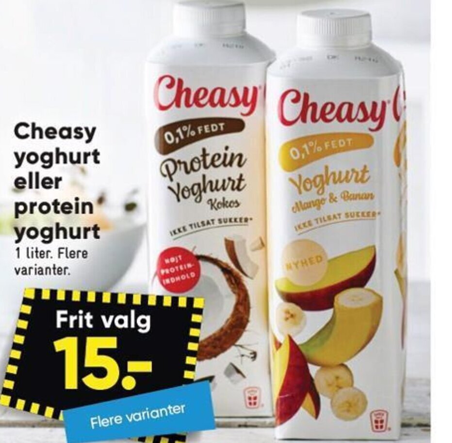 Bilka Cheasy yoghurt eller protein yoghurt tilbud