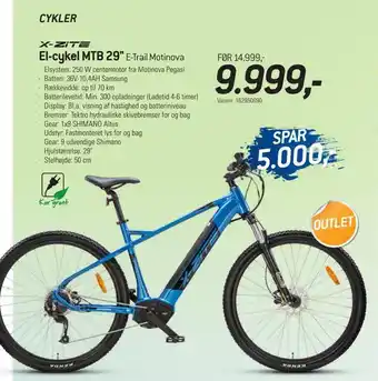 Thansen El-cykel mtb 29 e-trail motinova tilbud