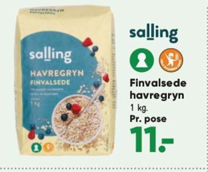 Bilka Finvalsede havregryn tilbud