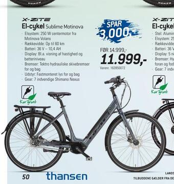 Thansen El-cykel sublime motinova tilbud