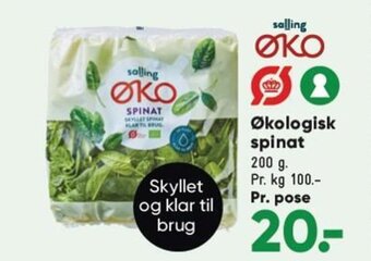 Bilka Økologisk spinat tilbud