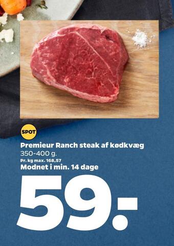 Netto Premieur ranch steak af kødkvæg tilbud