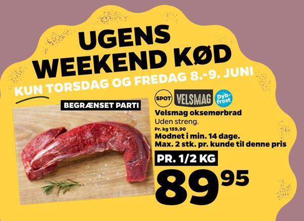 Netto Velsmag oksemørbrad tilbud