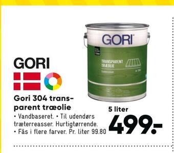 Gori 304 transparent træolie
