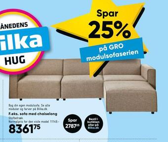 Bilka Sofa med chaiselong tilbud