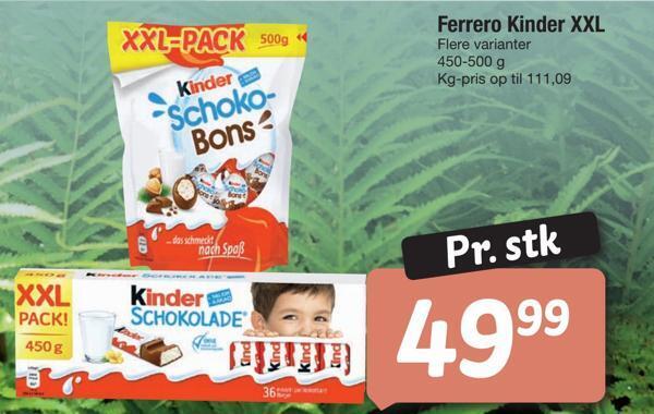 Fakta Tyskland Ferrero kinder xxl tilbud