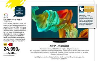 Panasonic 65' 4k oled tv
