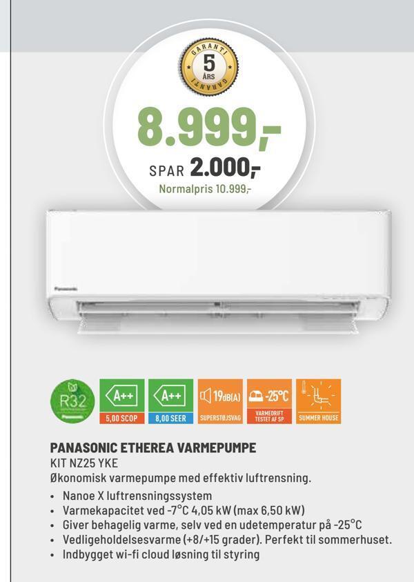Panasonic Center Panasonic etherea varmepumpe tilbud